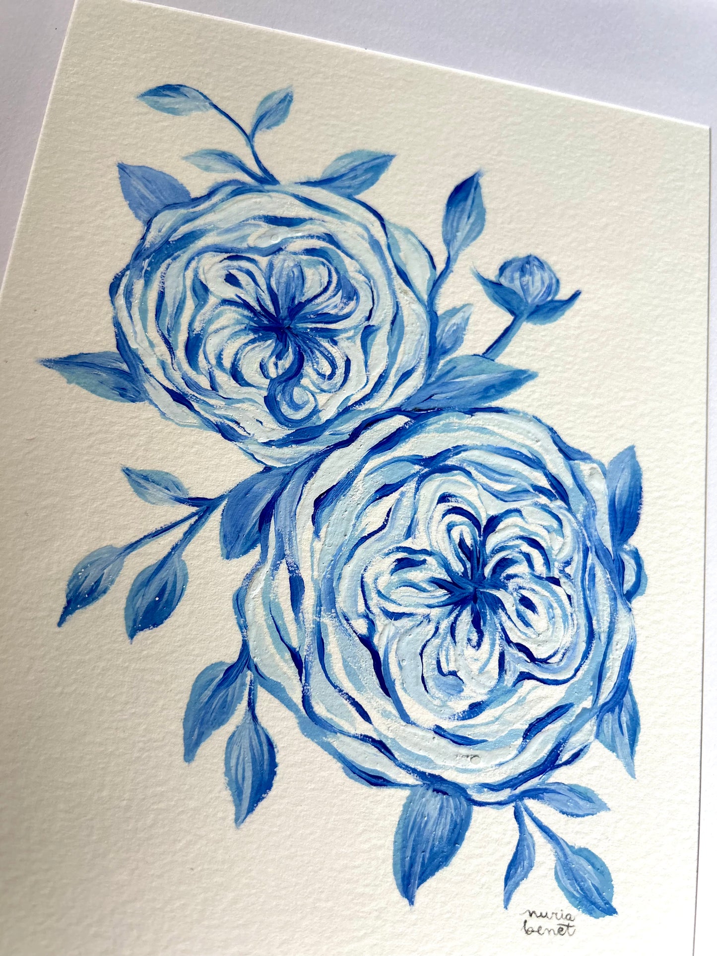 Óleo original "Peonías"