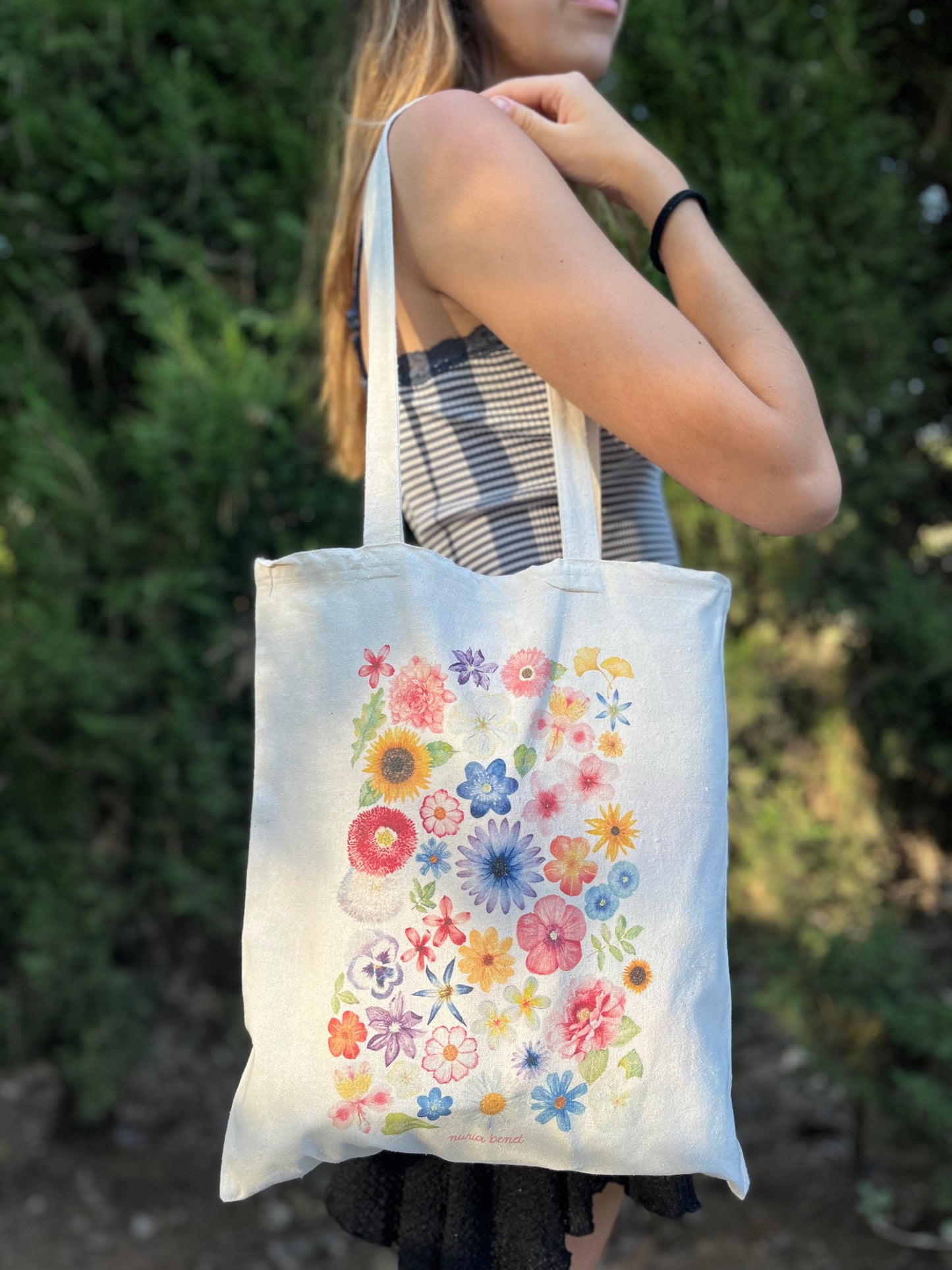 Tote bag Flores Composición Floral Acuarela