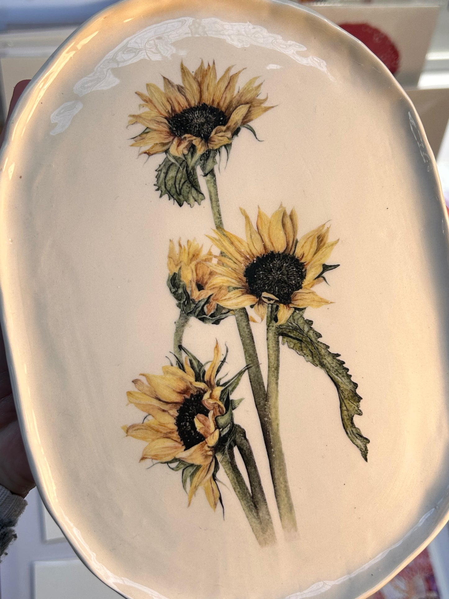 Plato Cerámica Girasol