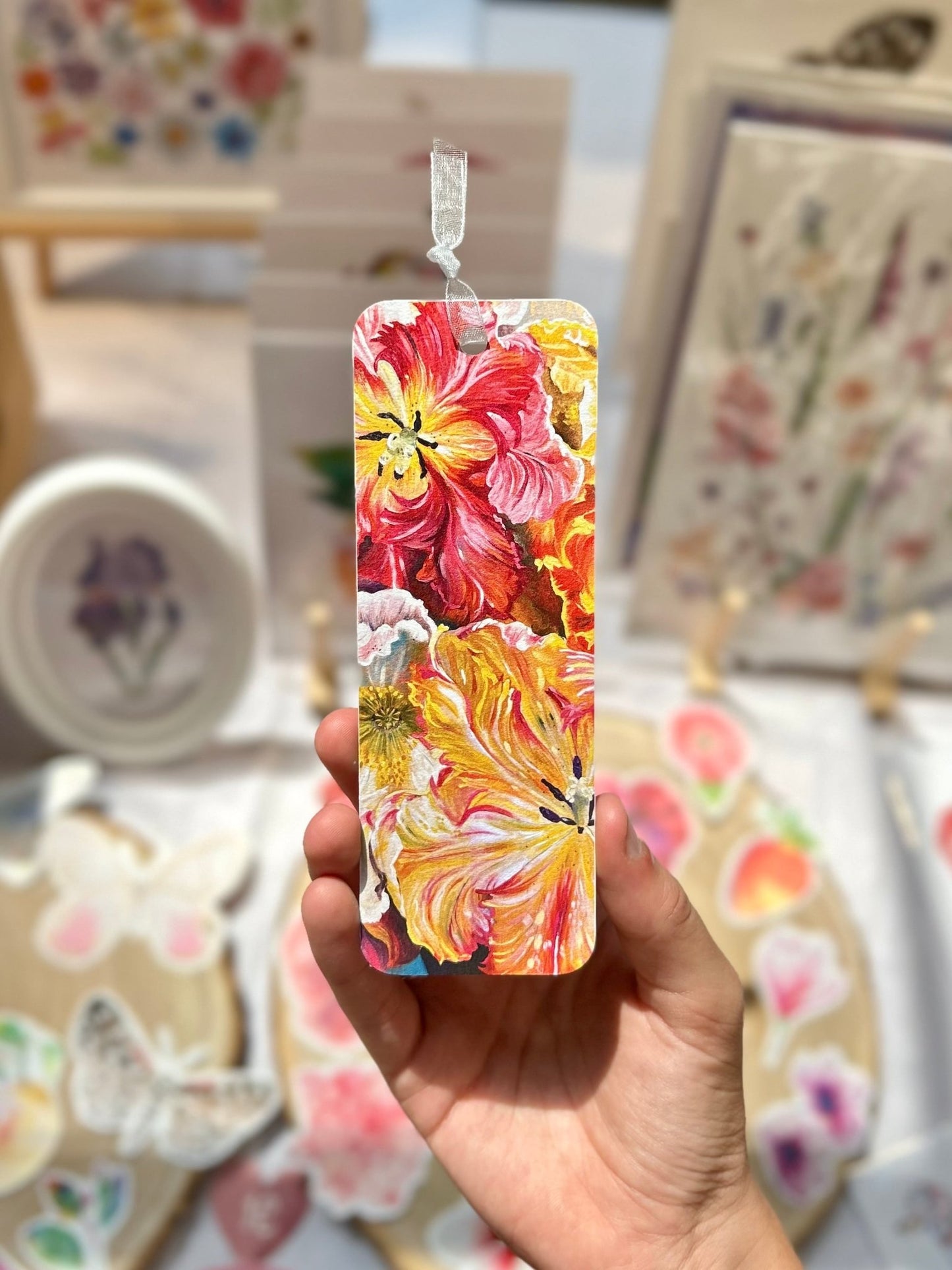 Marcapáginas Flores Óleo - Nuria Benet