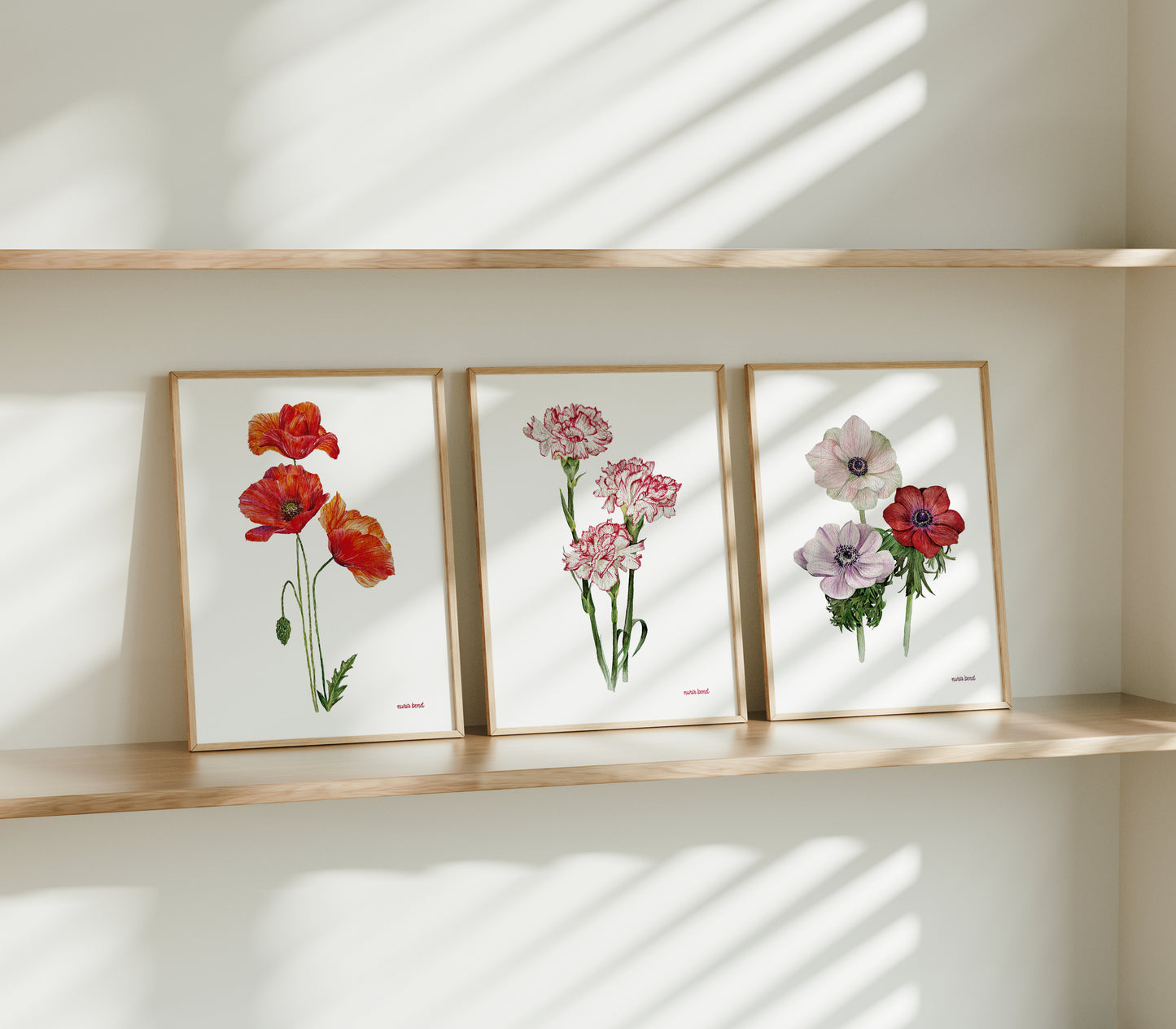 Print Flores Amapolas Acuarela