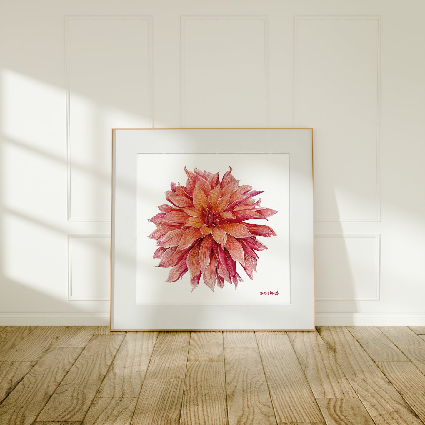 Print Flores Dalia Acuarela