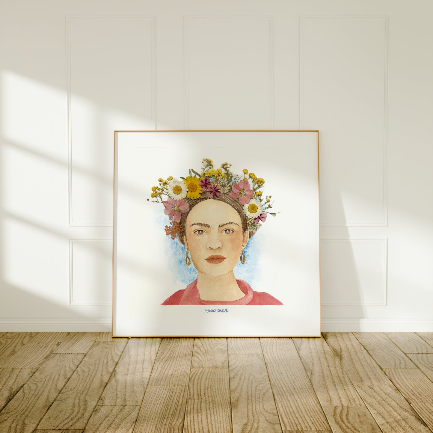 Print Frida K Flores Secas Acuarela