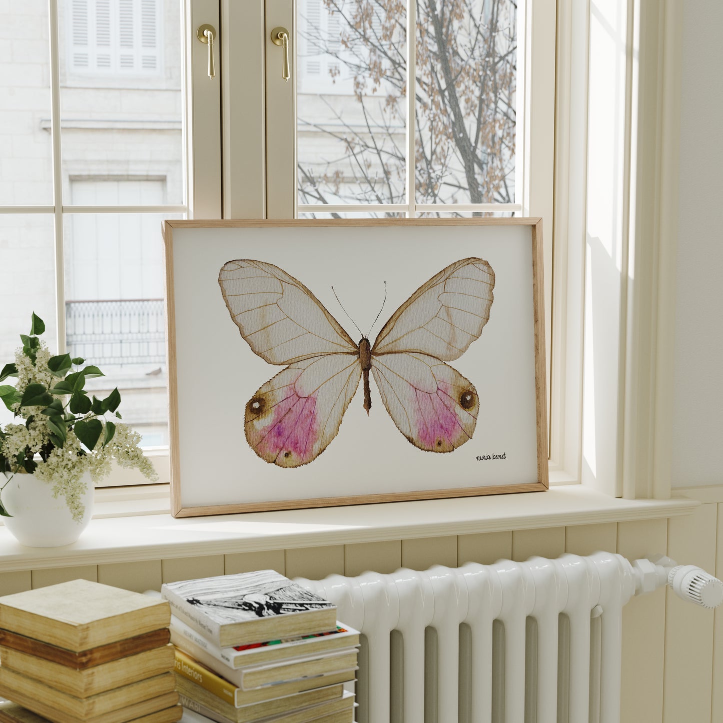 Print Mariposa Andromeda Satyr Acuarela