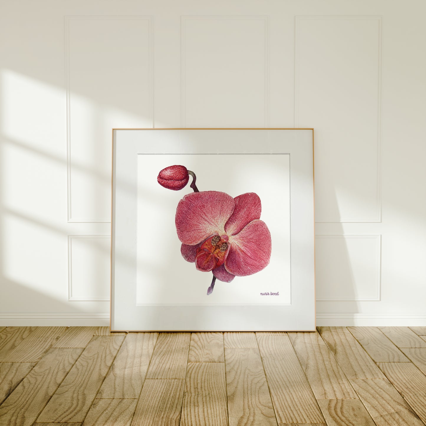 Print Flores Orquídea Acuarela