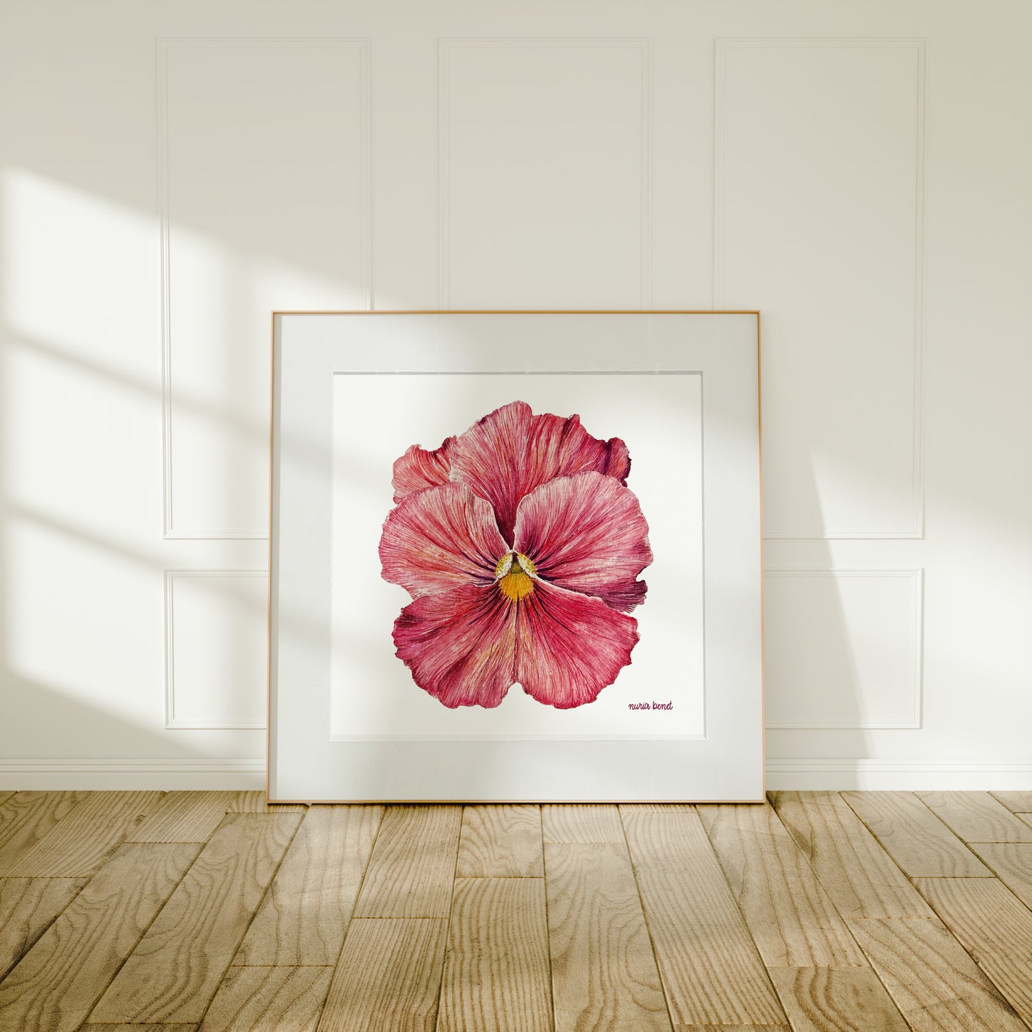 Print Flor del Pensamiento Acuarela