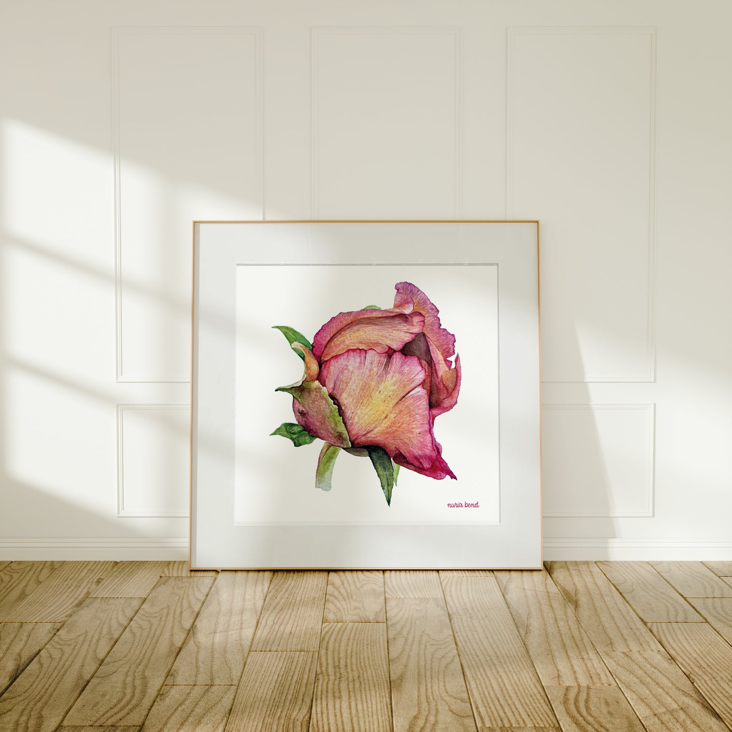 Print Flores Rosa Acuarela
