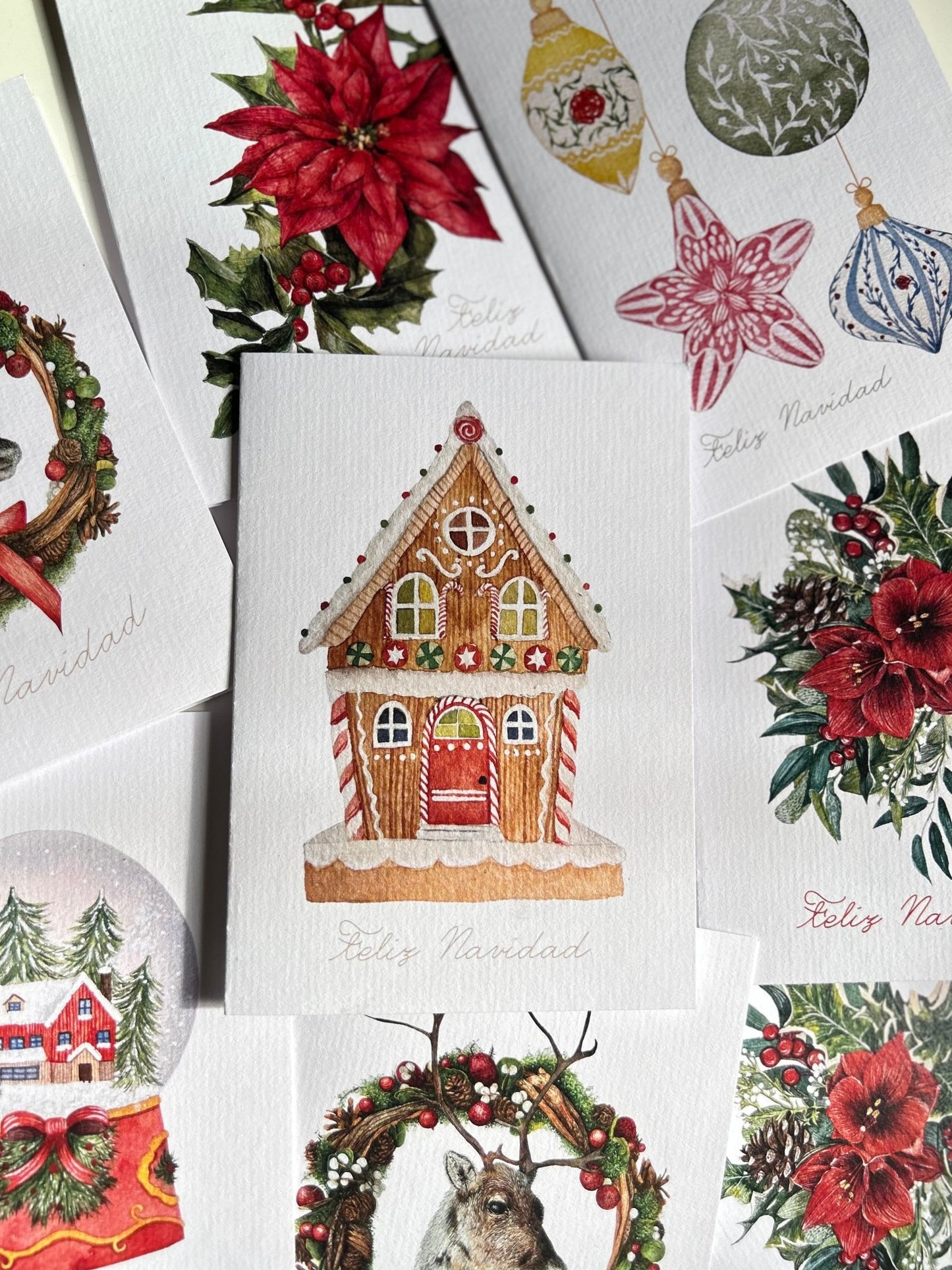 Postal Navidad Casita de Jengibre - Nuria Benet