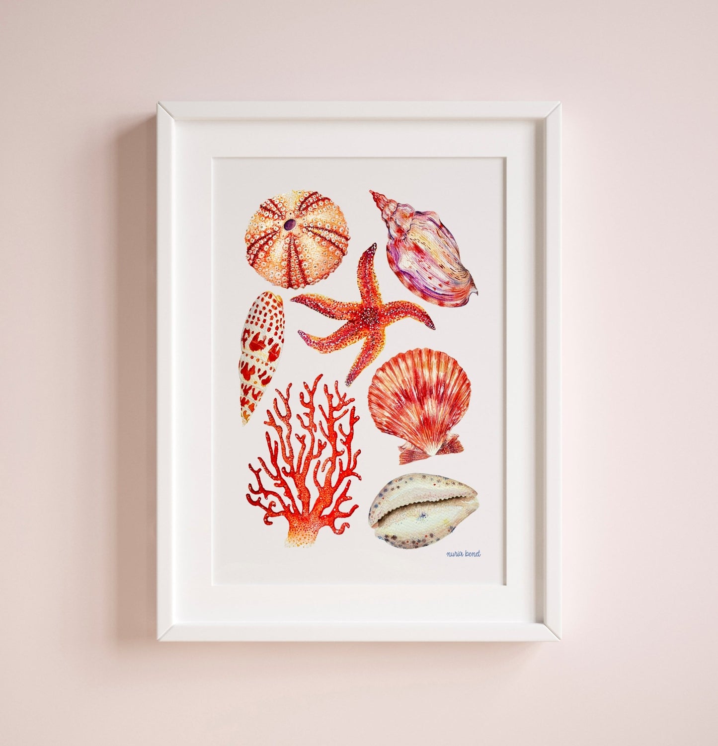 Print Composición Los Colores del Mar Acuarela - Nuria Benet