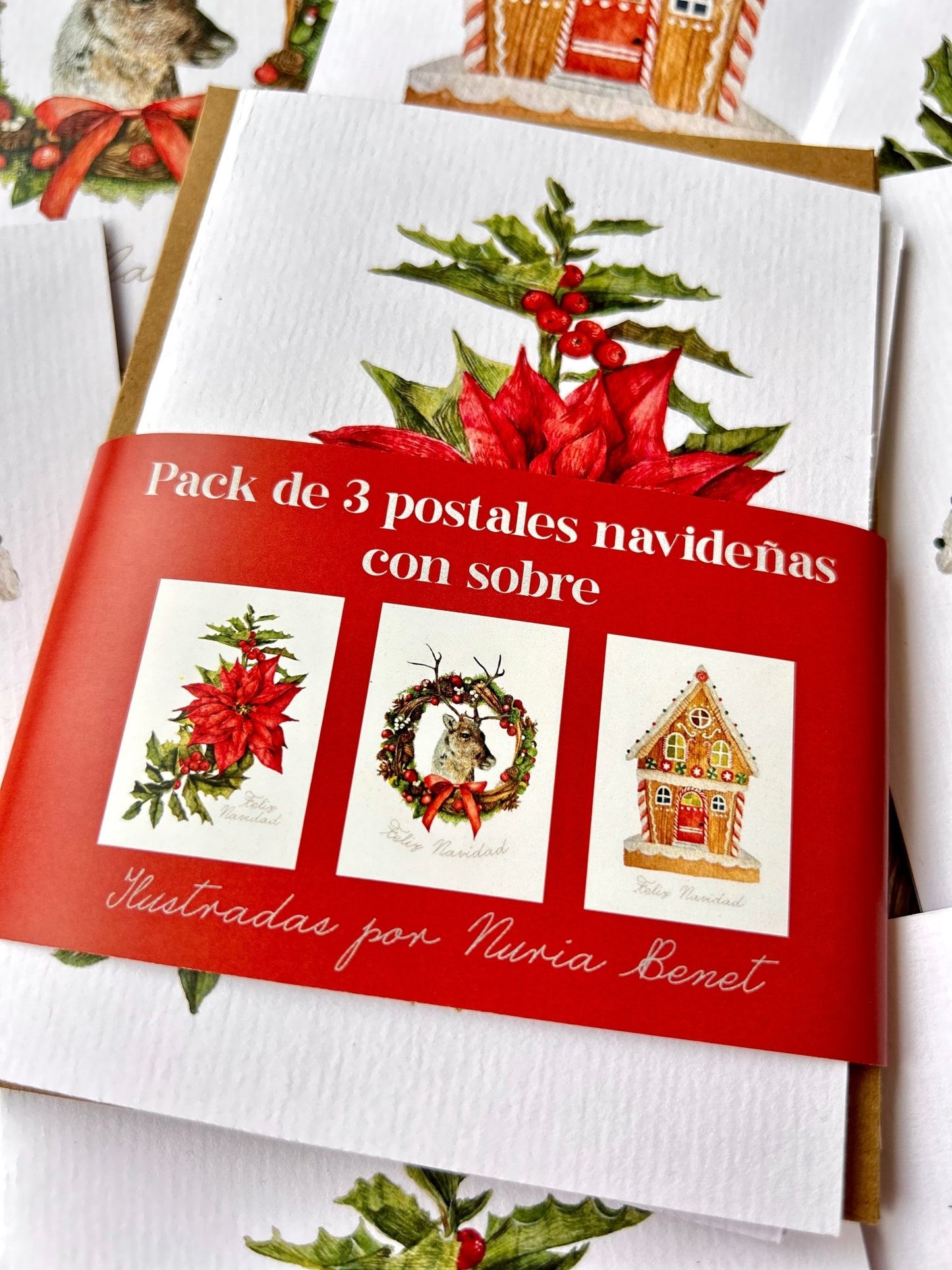 Postales Navidad Acuarela - Nuria Benet