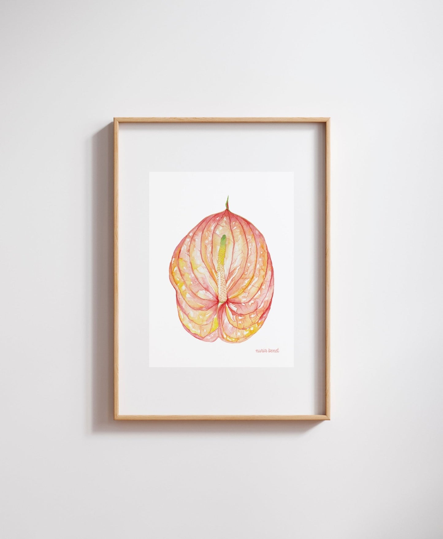 Print Flor de Anturio Acuarela - Nuria Benet