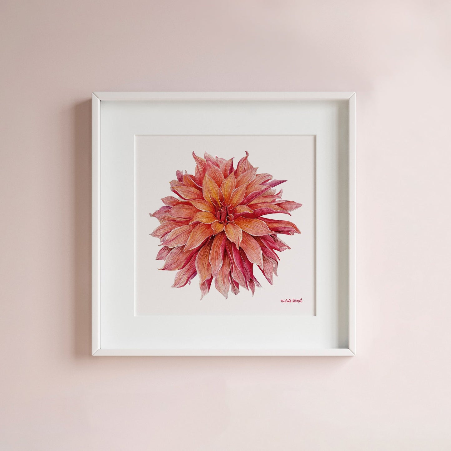 Print Flores Dalia Acuarela - Nuria Benet
