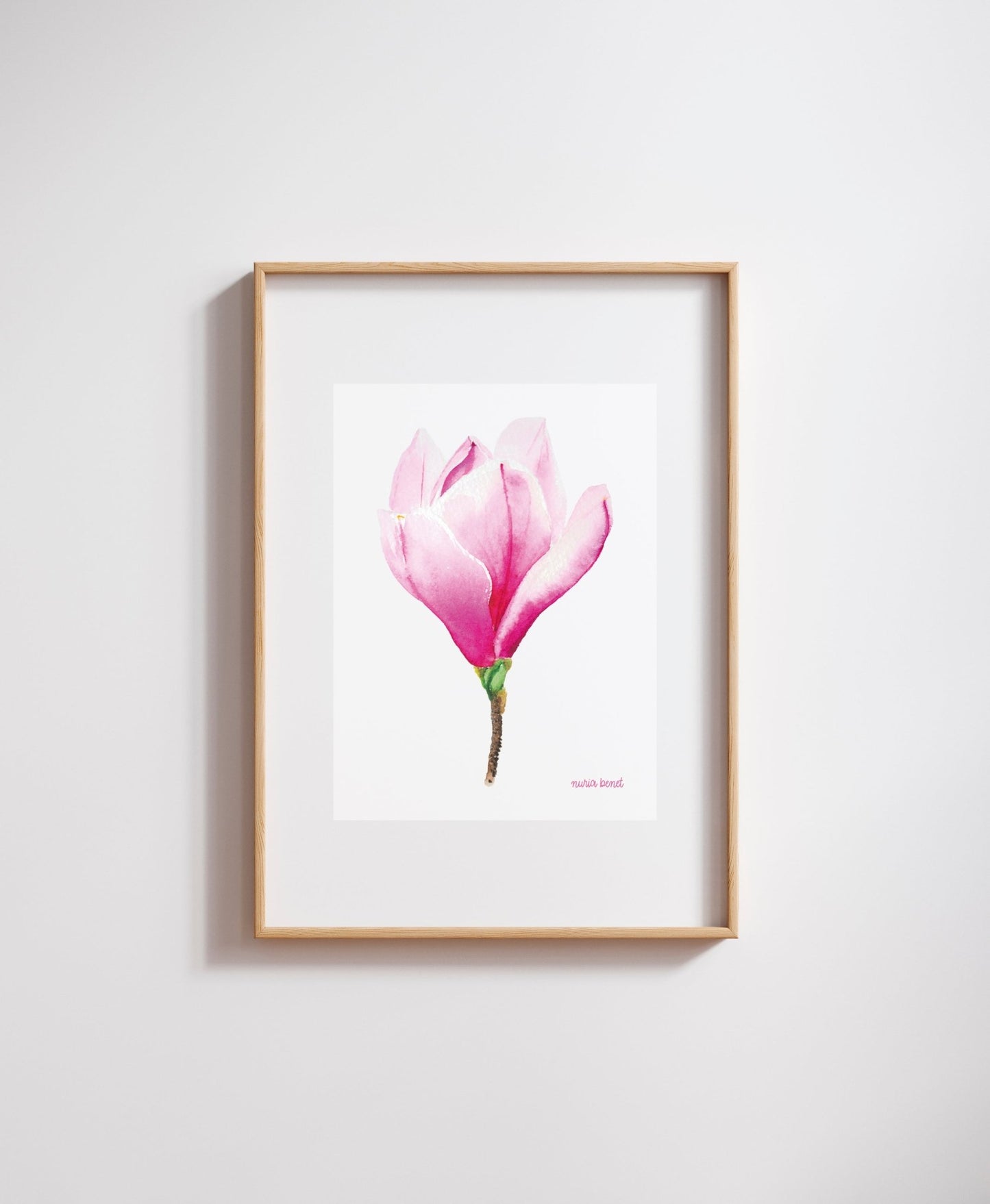 Print Flores Magnolia Acuarela - Nuria Benet
