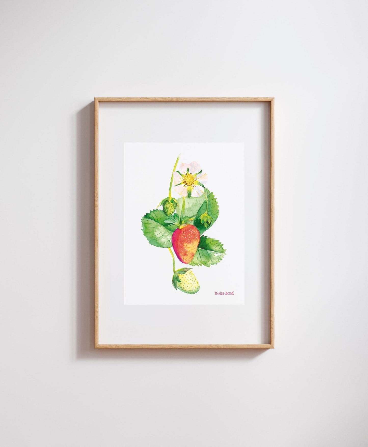 Print Fresa Acuarela - Nuria Benet