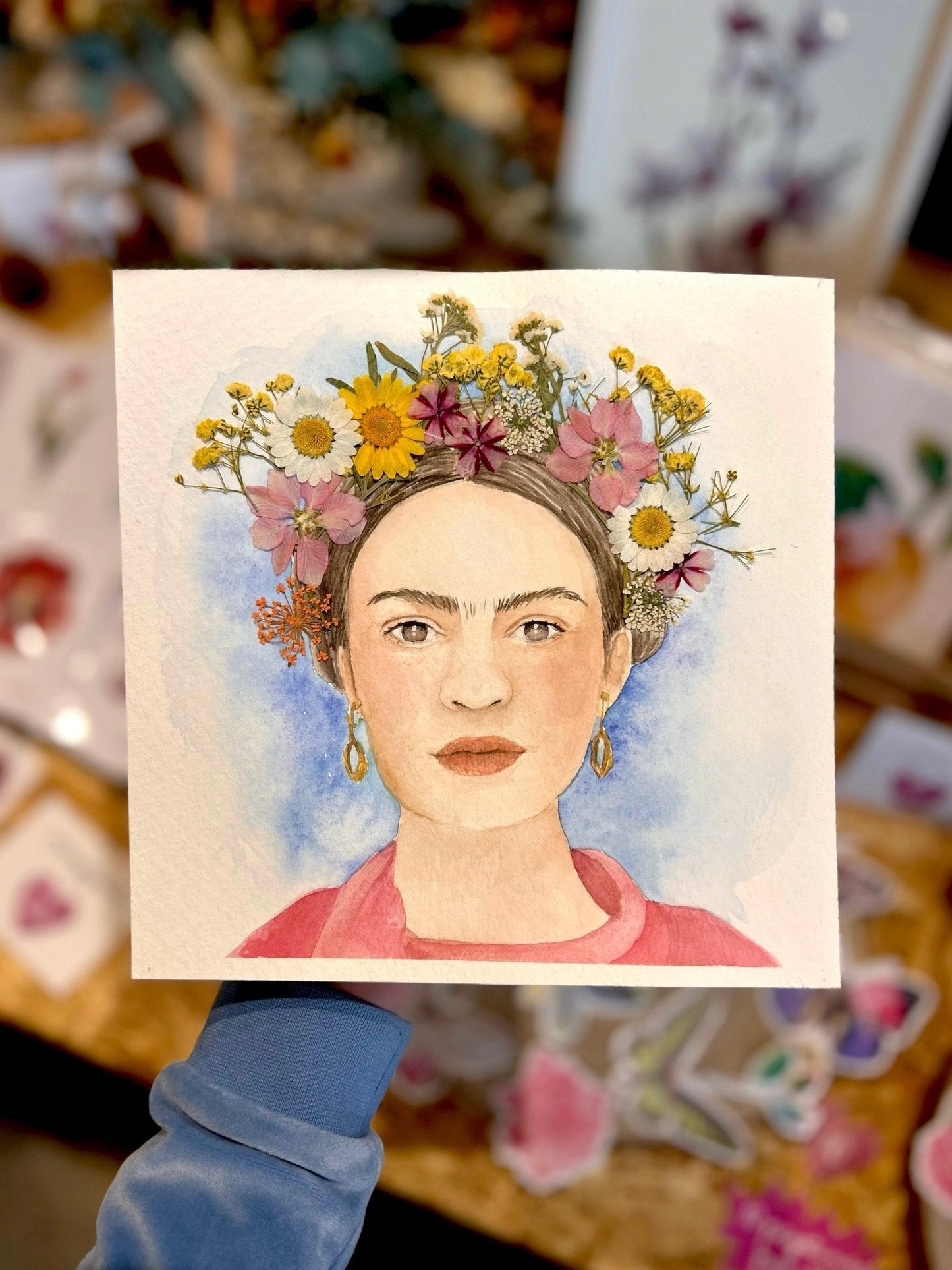 Print Frida Kahlo Flores Secas Acuarela - Nuria Benet