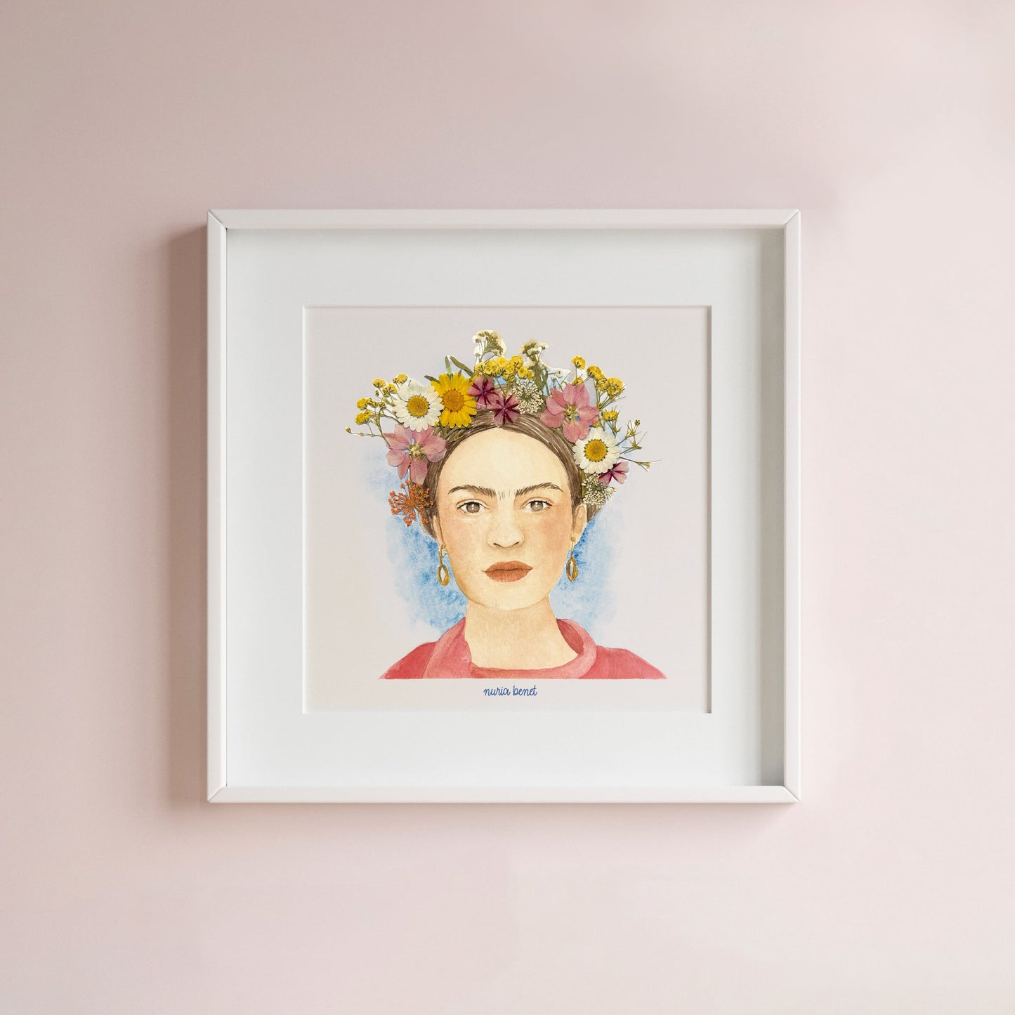 Print Frida Kahlo Flores Secas Acuarela - Nuria Benet