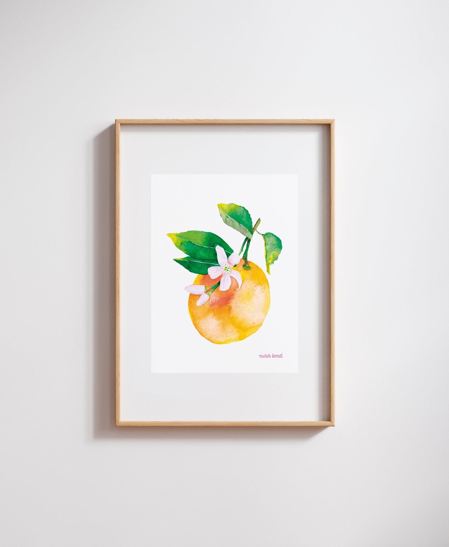 Print Naranja Acuarela - Nuria Benet