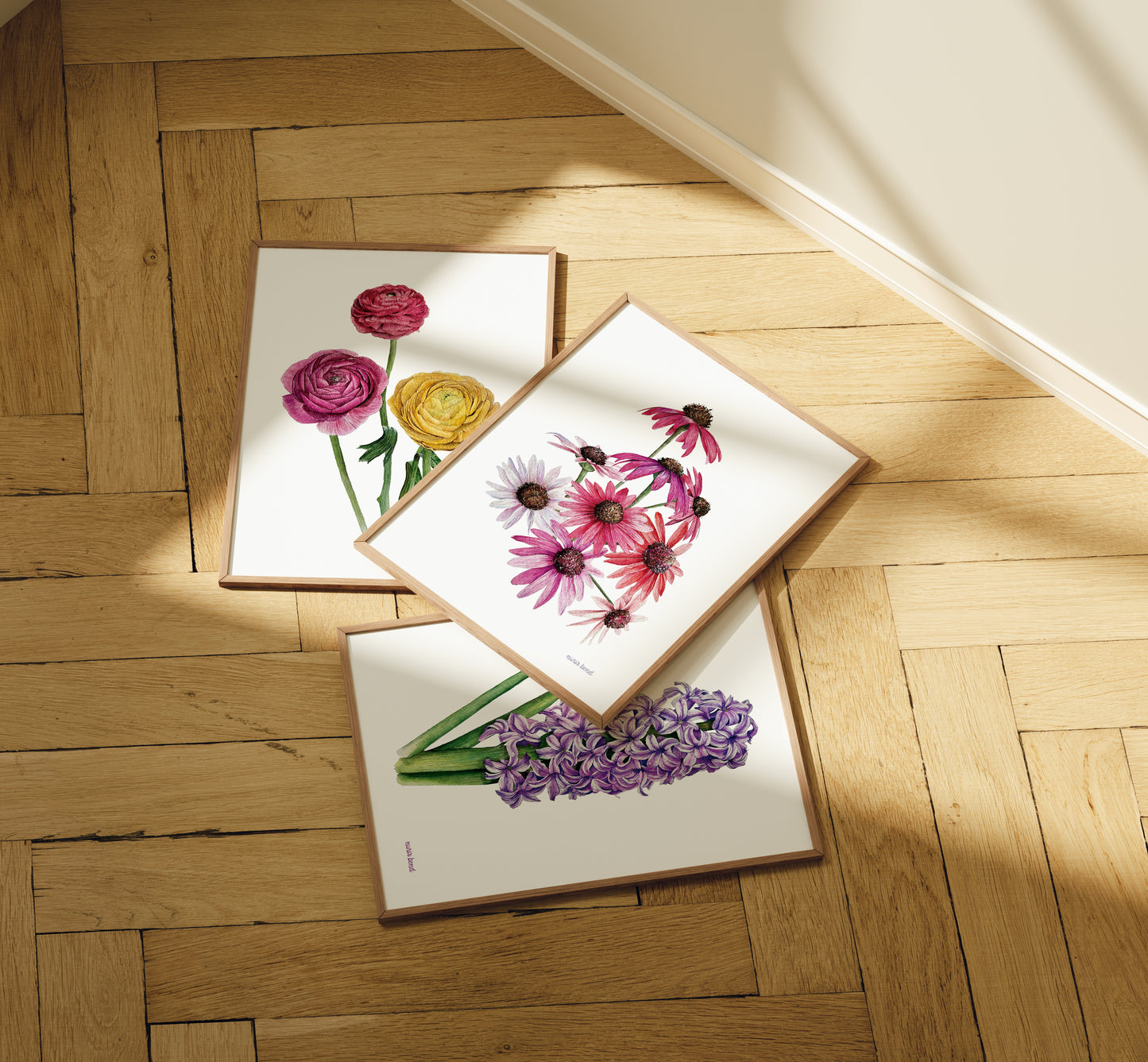 Print Flores Jacinto Acuarela