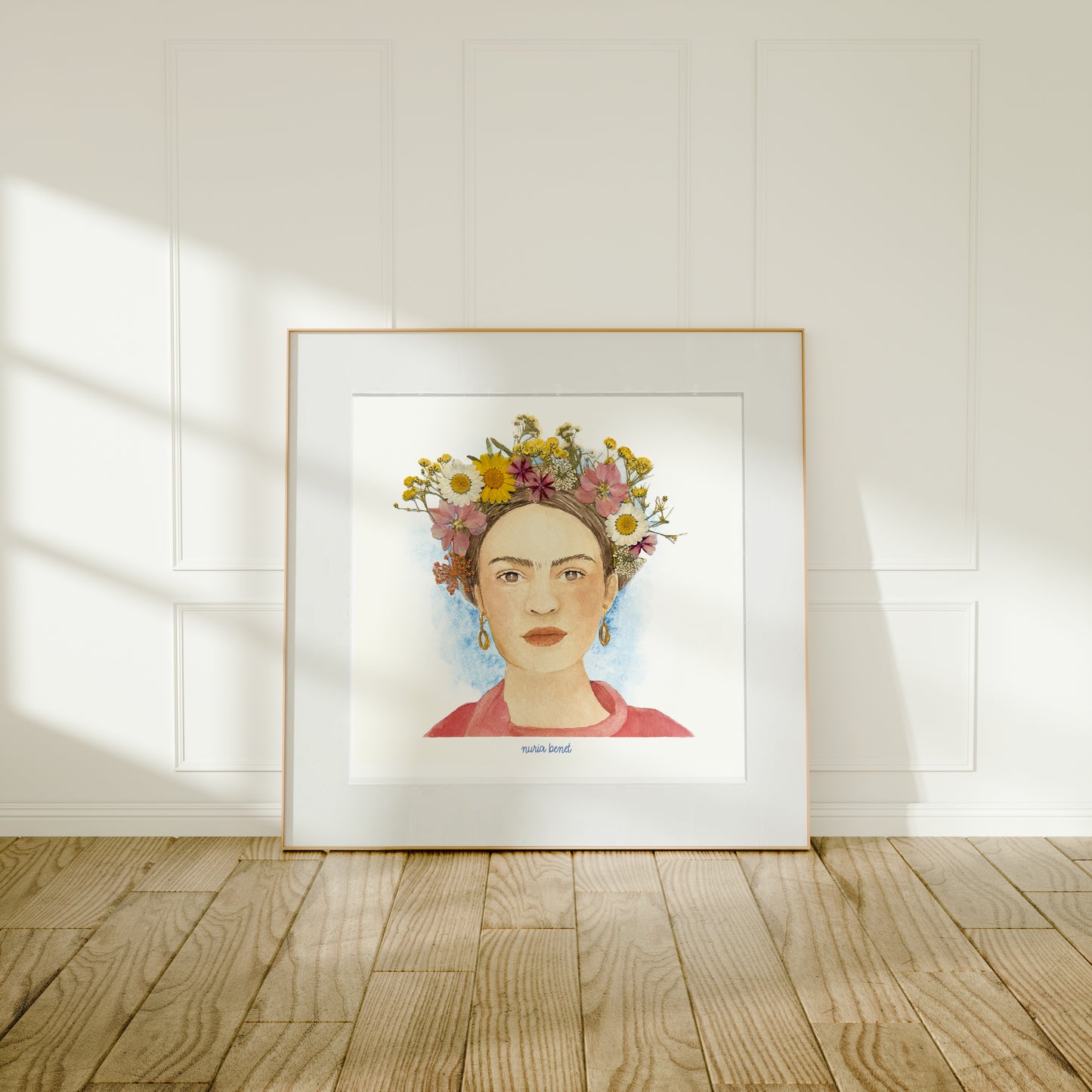 Print Frida K Flores Secas Acuarela