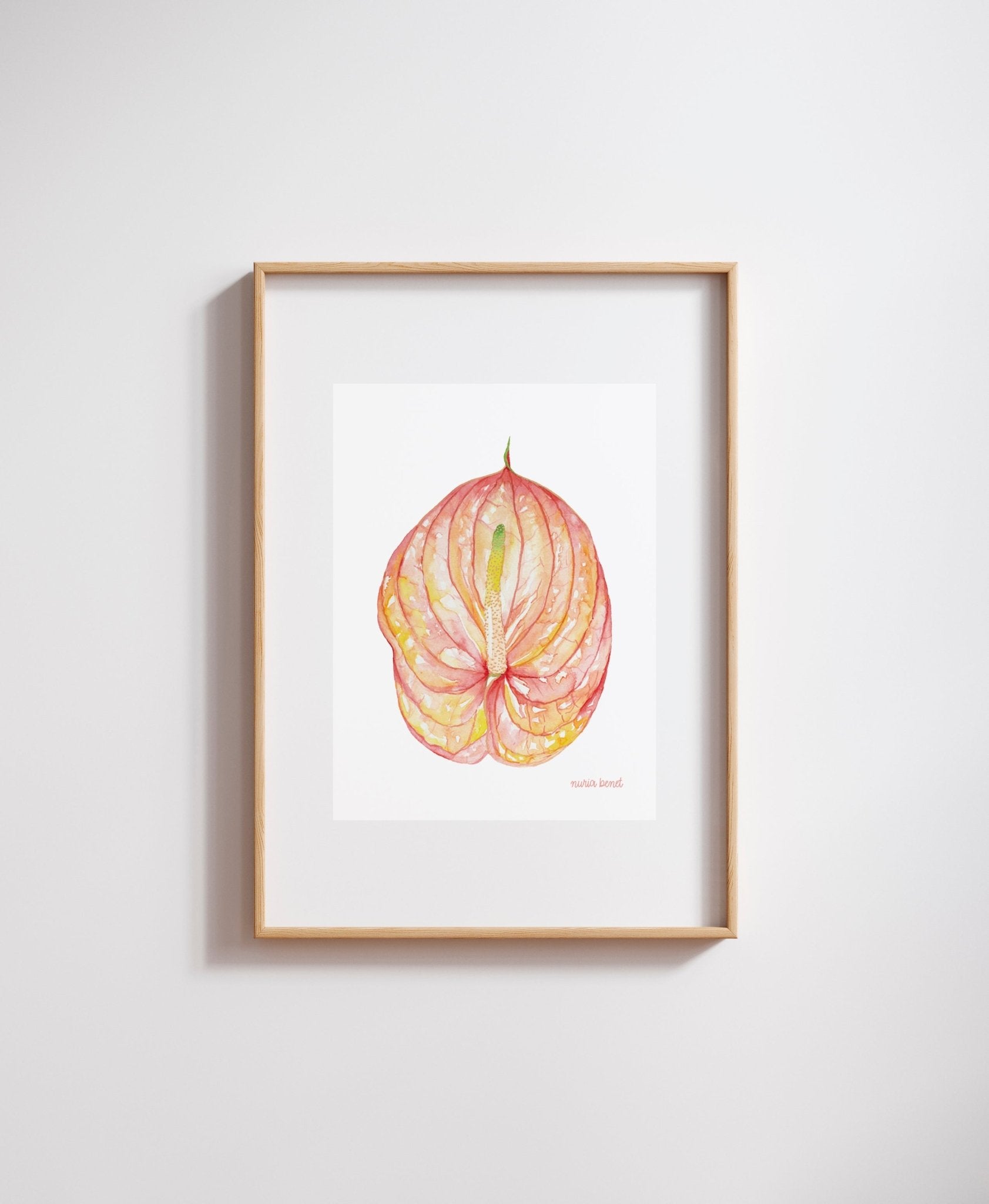 Print Flor de Anturio Acuarela - Nuria Benet